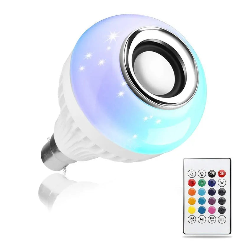 LED RGB Music Bulb with Integrated Bluetooth Speaker & Remote