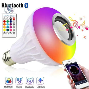 LED RGB Music Bulb with Integrated Bluetooth Speaker & Remote